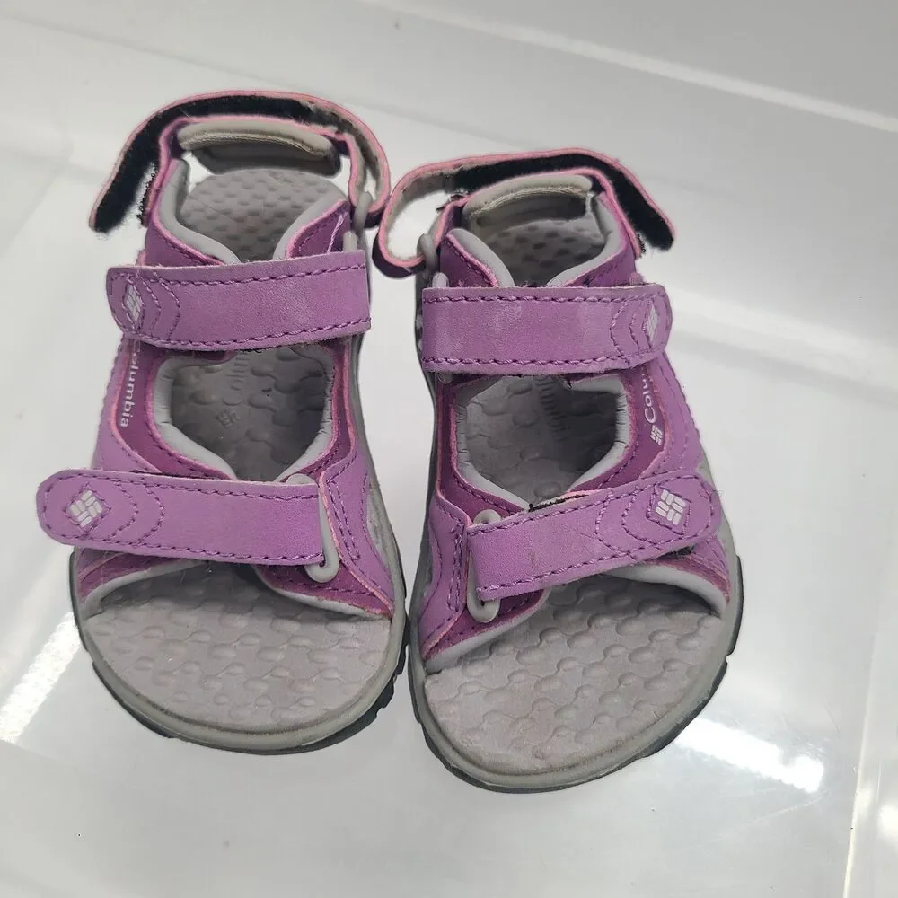 Columbia Youth Castlerock Supreme Plum Northern Lights sandals size 6